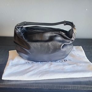 MARC JACOBS Leather Hobo Bag Black